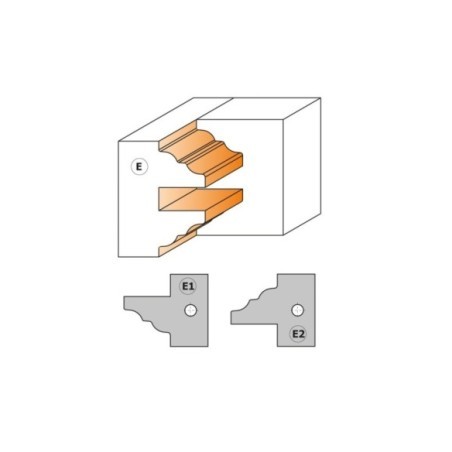 Set di 3 teste portacoltelli per antine e portoncini